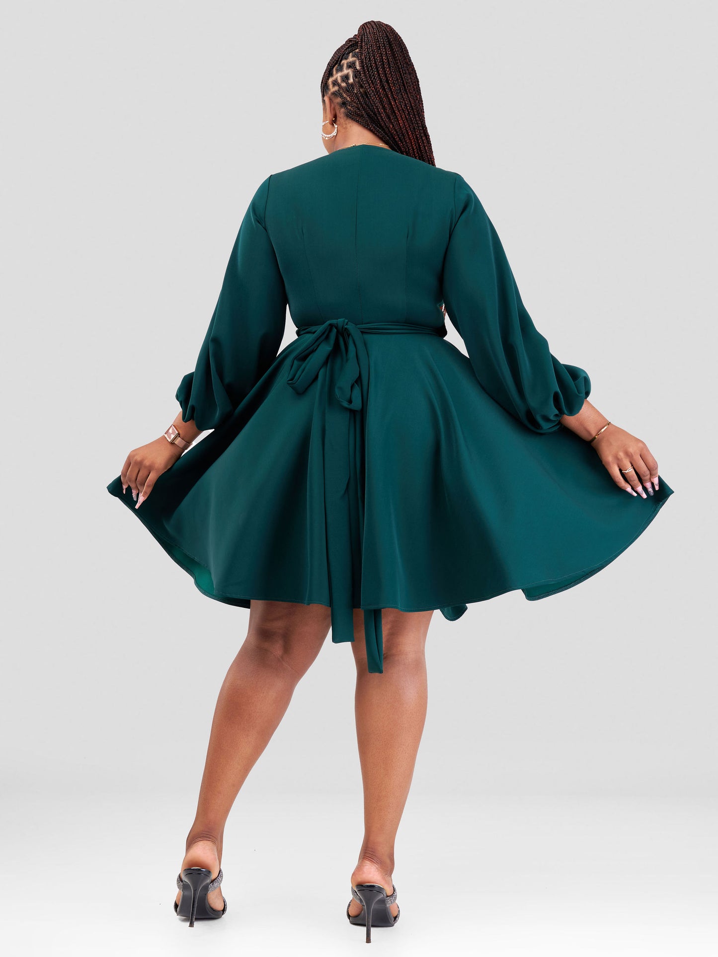 Adele Wrap Dress - Emerald Green