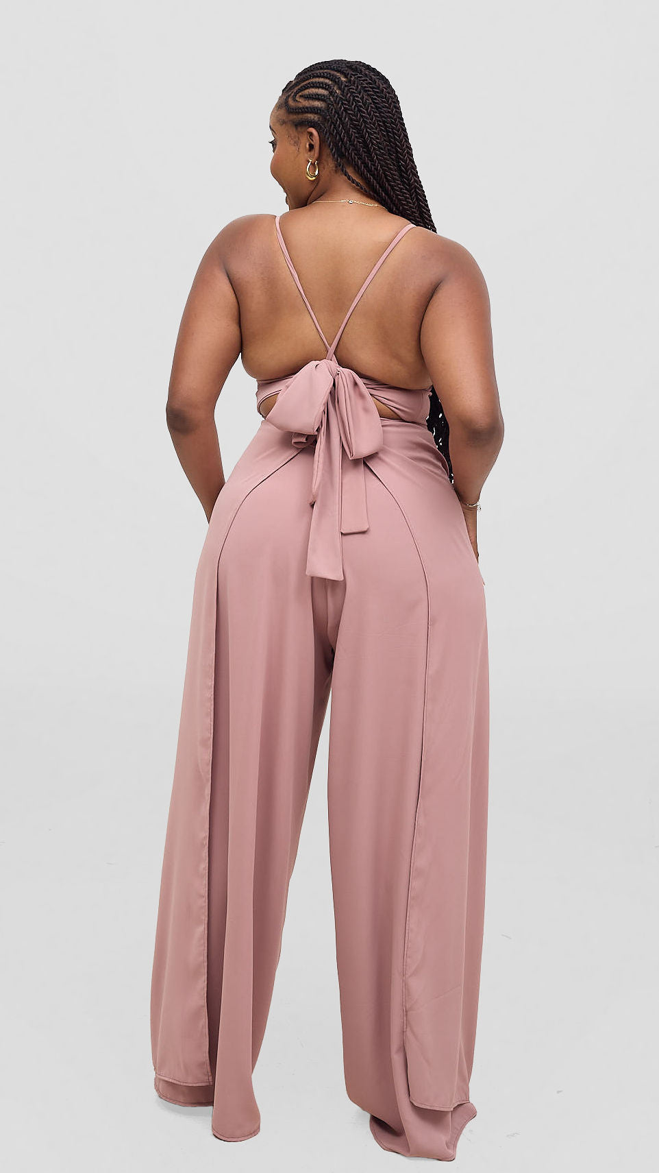 Amara Wrap Jumpsuit - Blush Pink