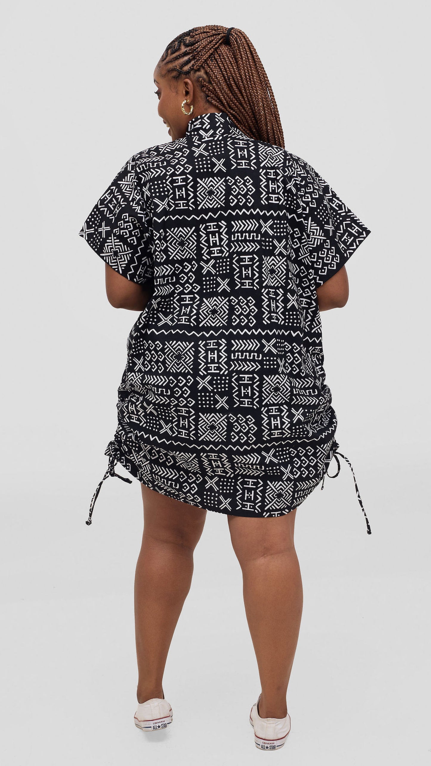 Asiya Short Set - Tribal Black & White Print