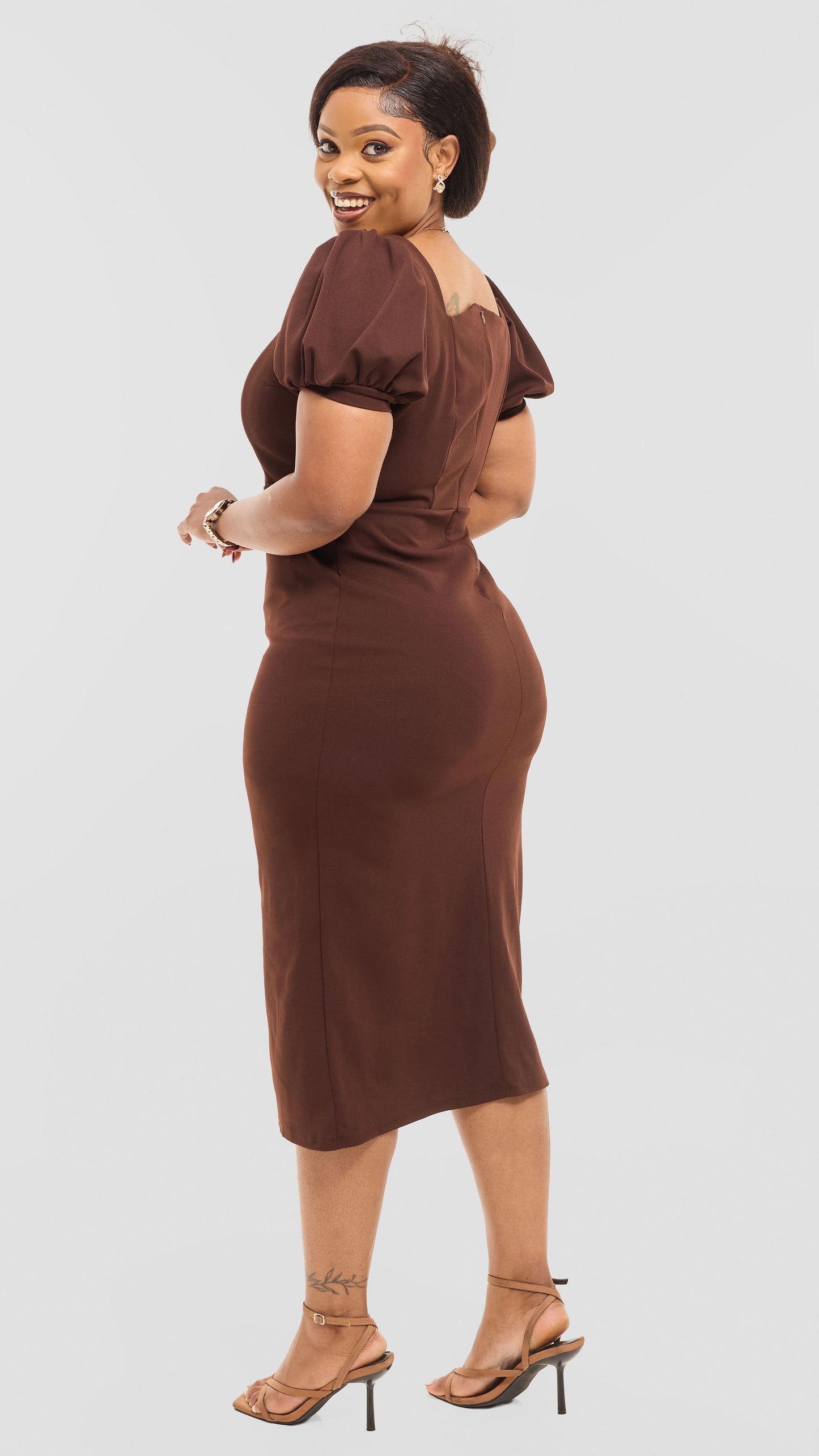 Selene Dress - Chocolate Brown