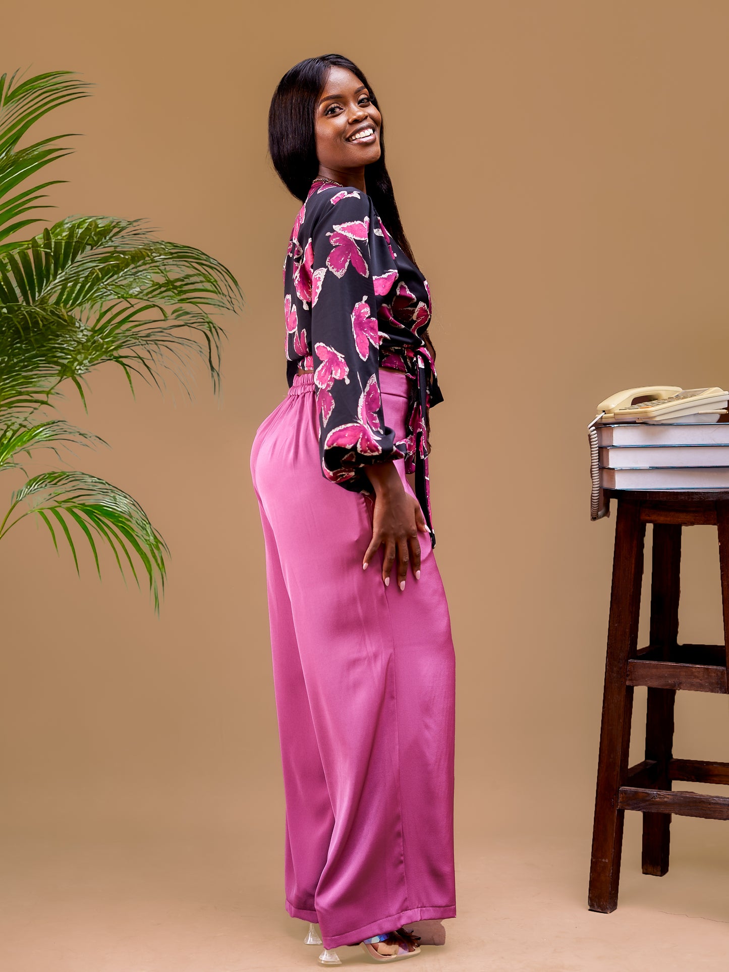 Jasmine Wrap Set - Rosewood Bloom Print