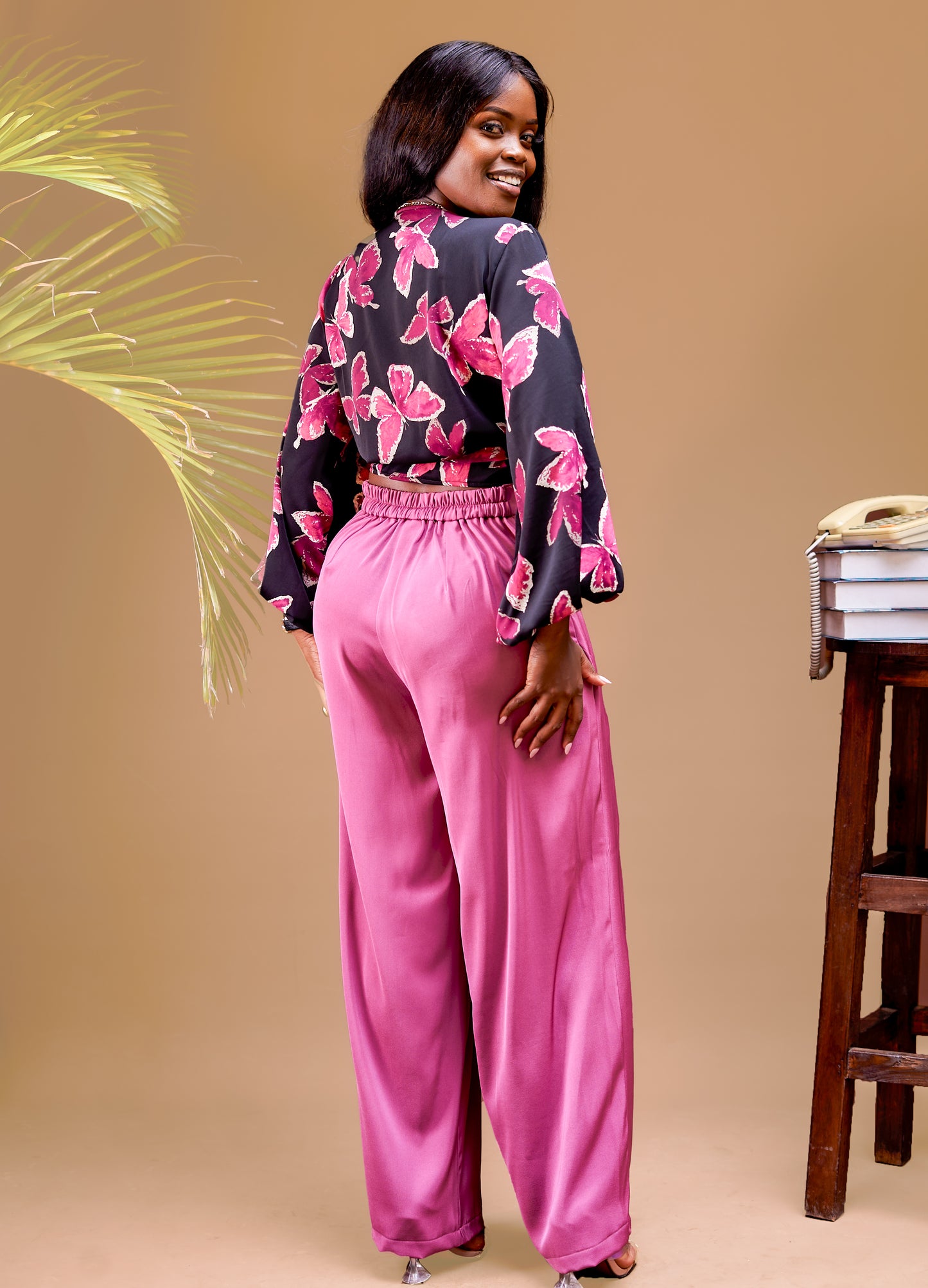 Jasmine Wrap Set - Rosewood Bloom Print