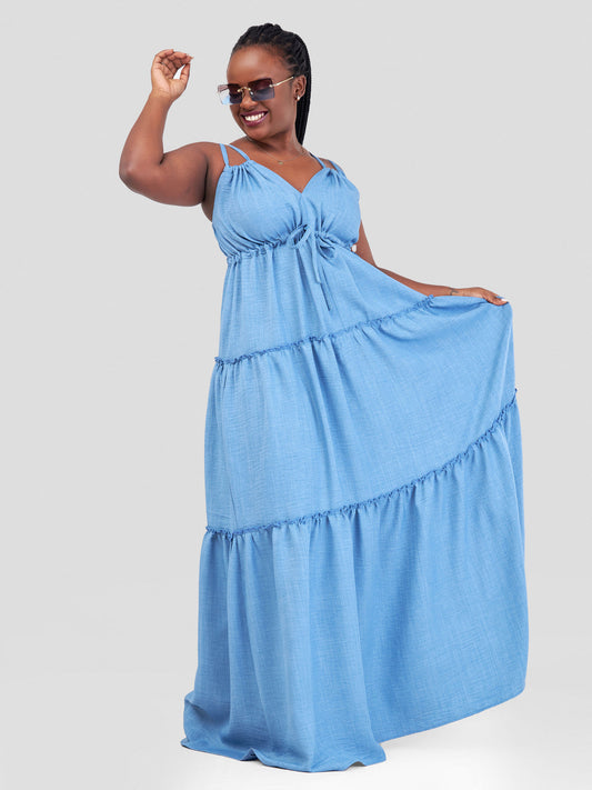 Riley Maxi Dress - Sky Blue