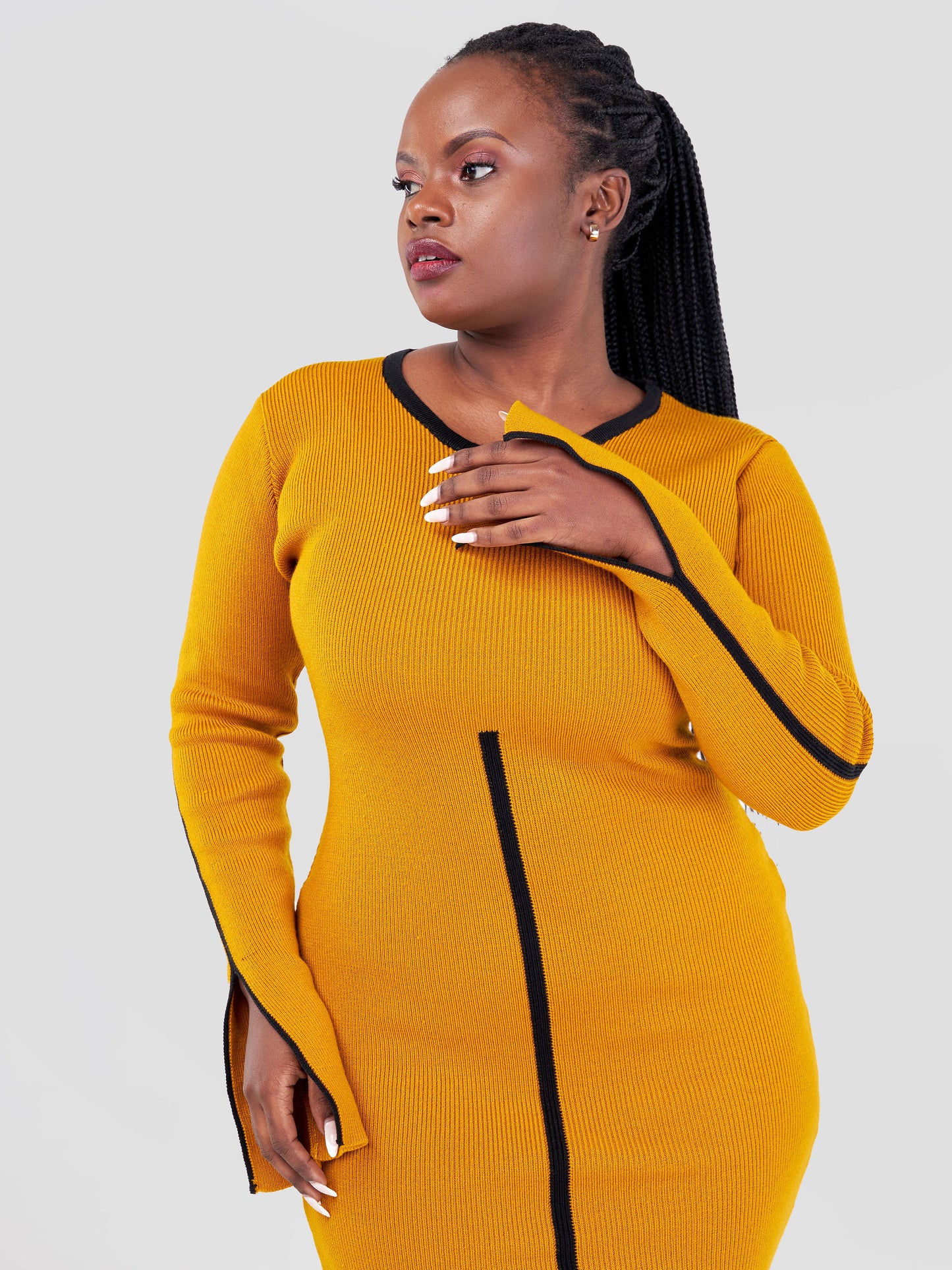 Zainabu Knit Dress - Mustard