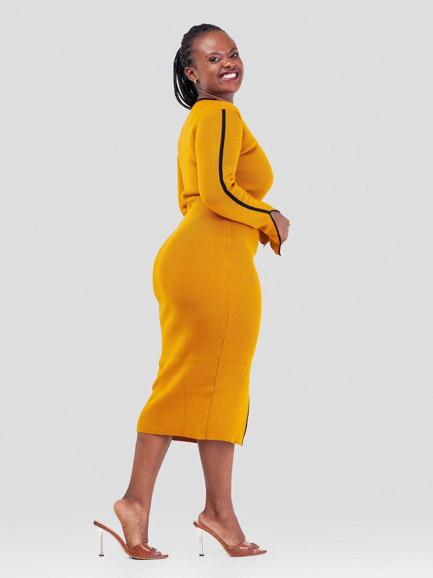 Zainabu Knit Dress - Mustard