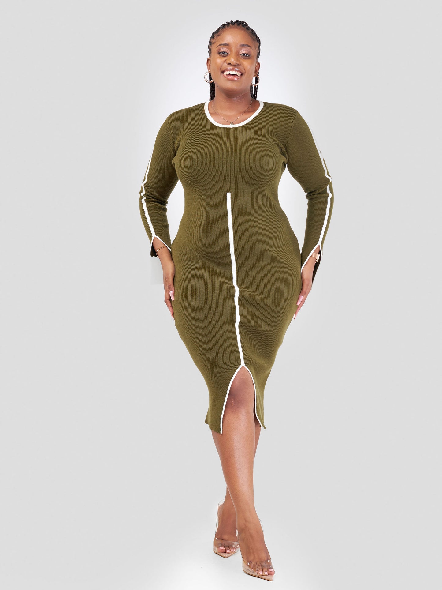 Zainabu Knit Dress - Jungle Green