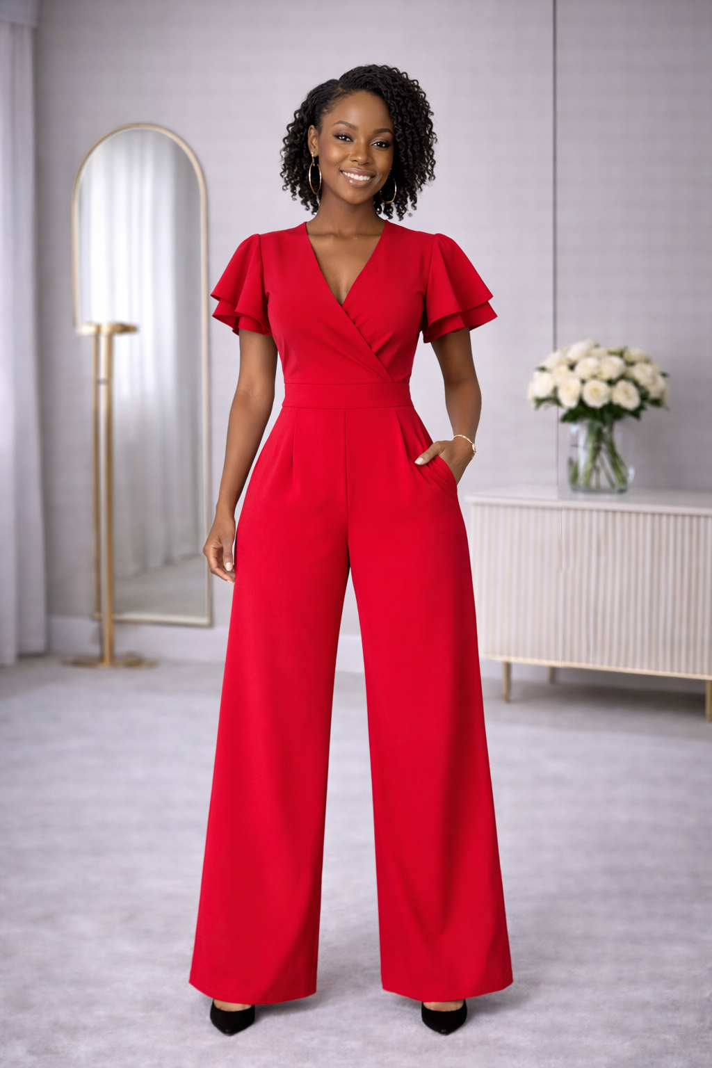 Ela Offcial Jumpsuit - Red