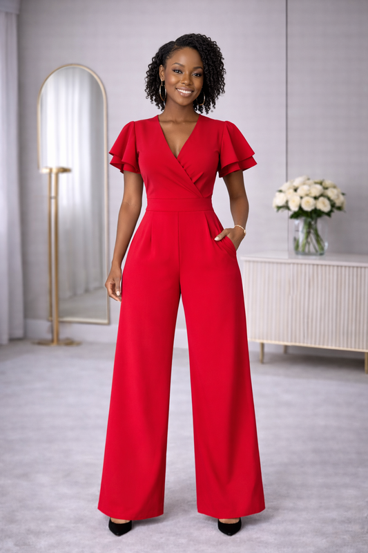 Ela Offcial Jumpsuit - Red