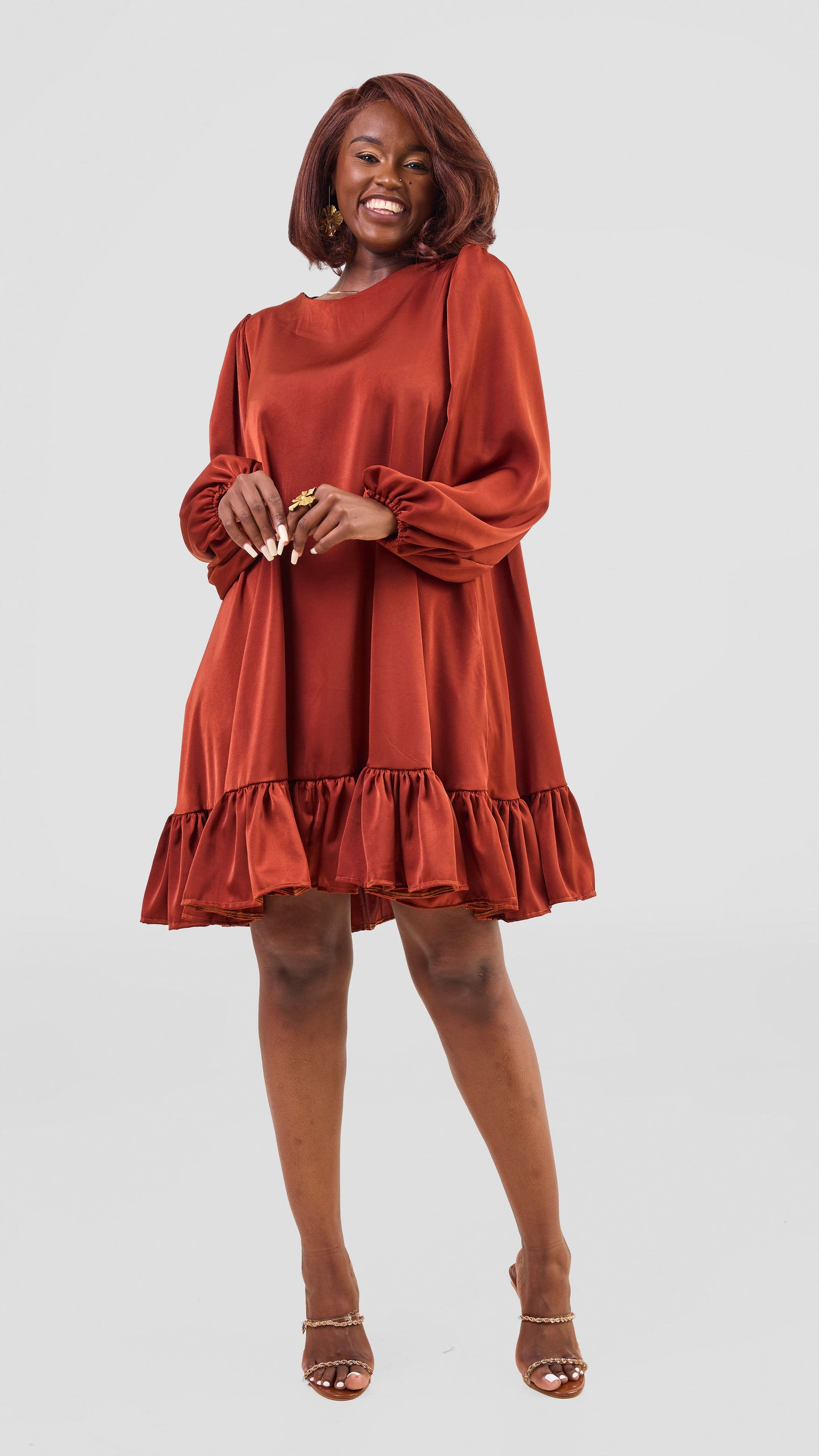 Valerie Shift Dress - Brown