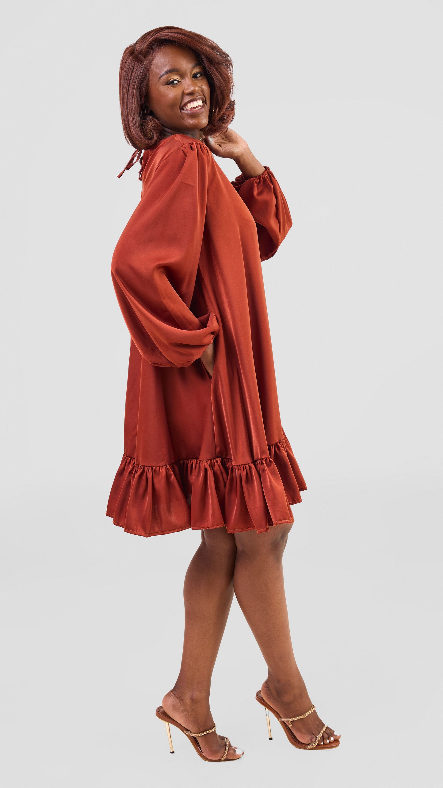 Valerie Shift Dress - Brown