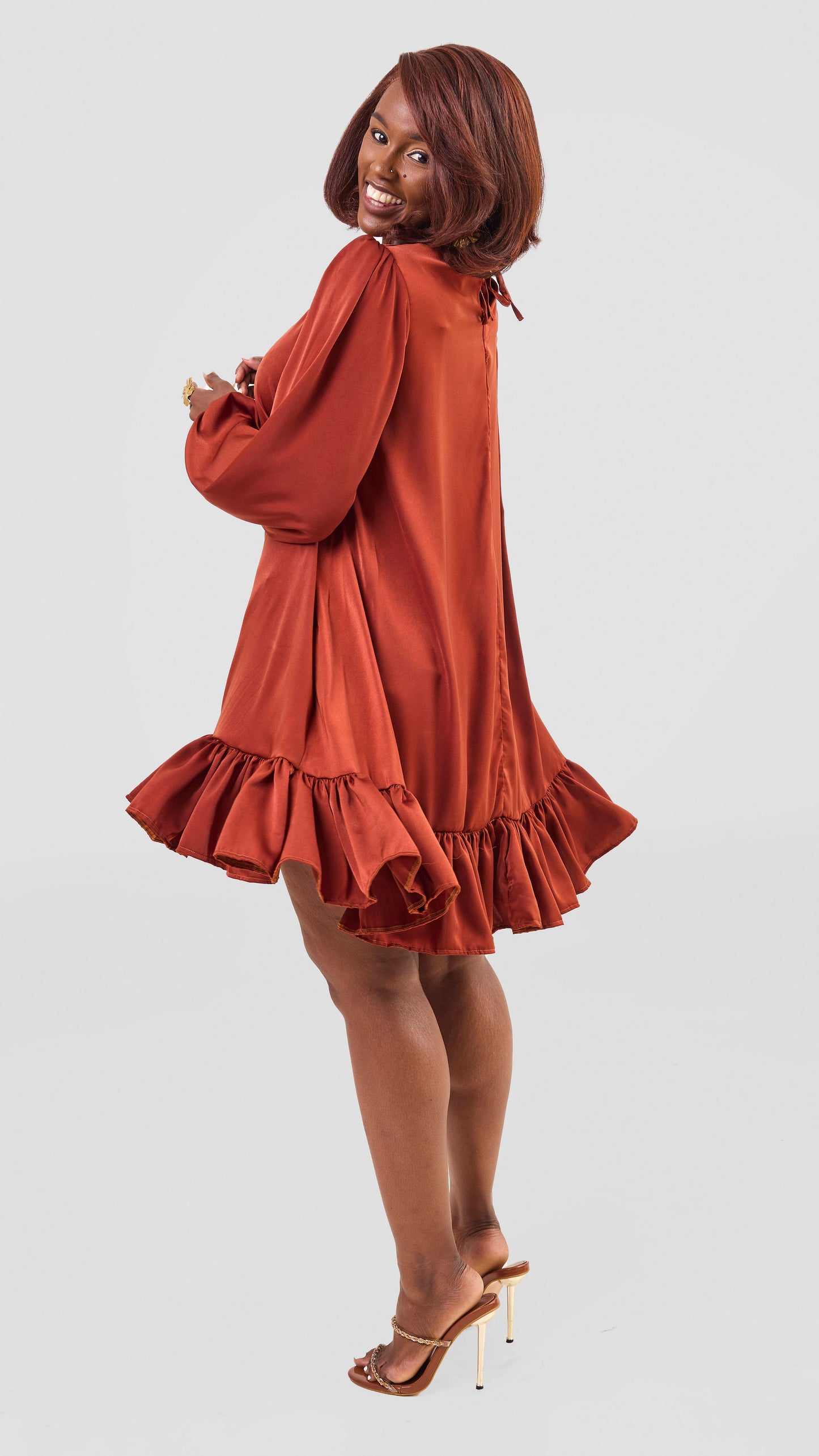 Valerie Shift Dress - Brown