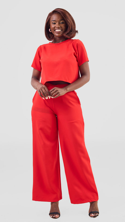 Zaria Two Piece Set - Red