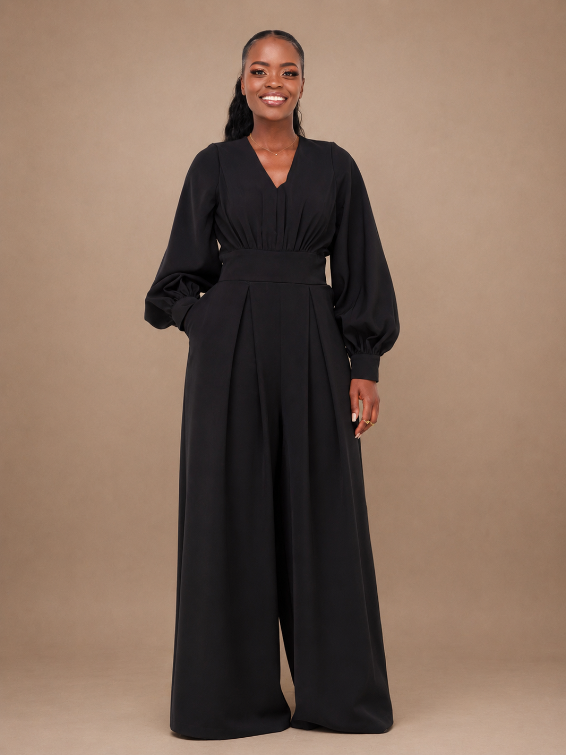 Nova Wide Leg Jumpsuit - Black