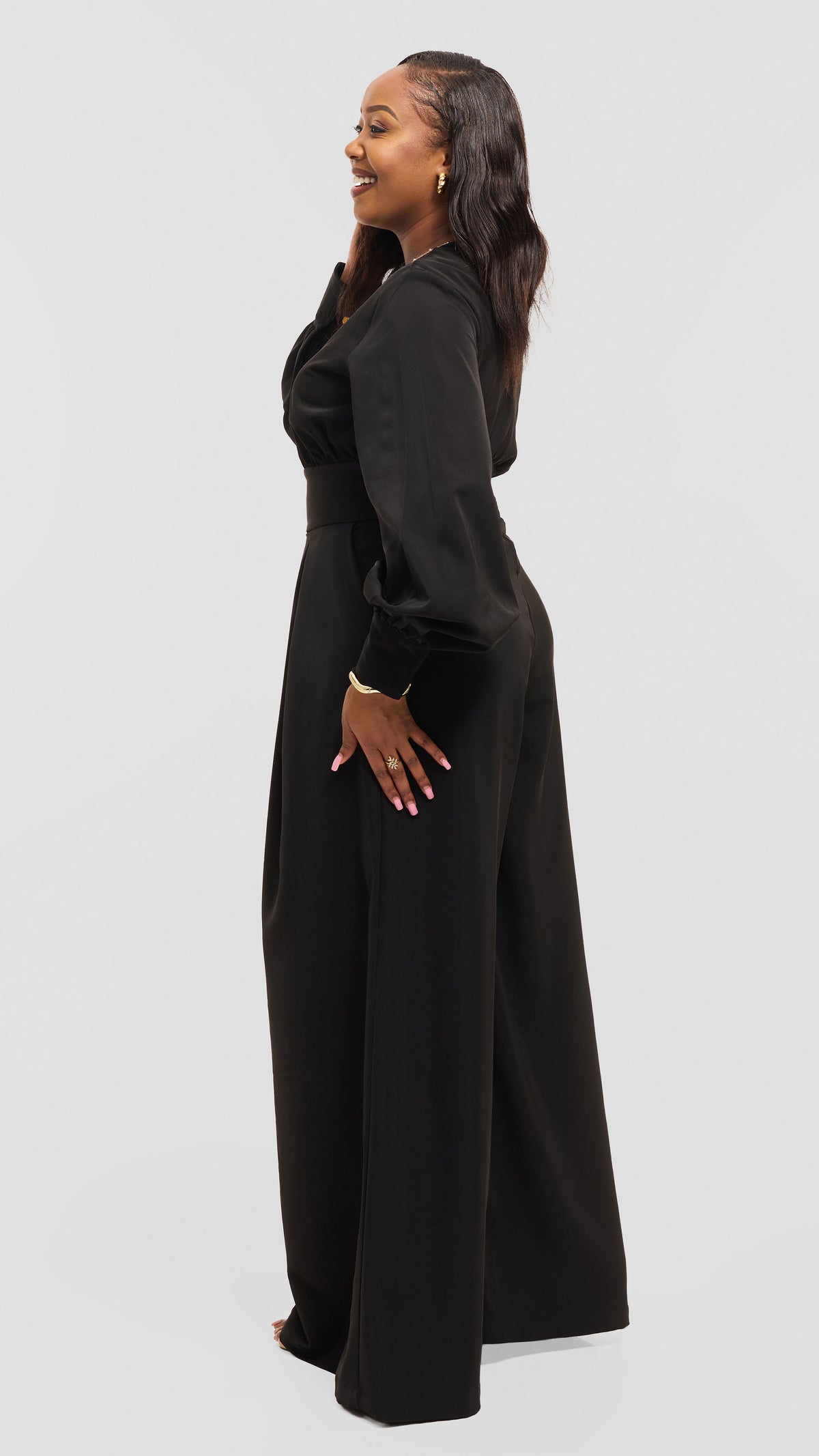 Nova Wide Leg Jumpsuit - Black
