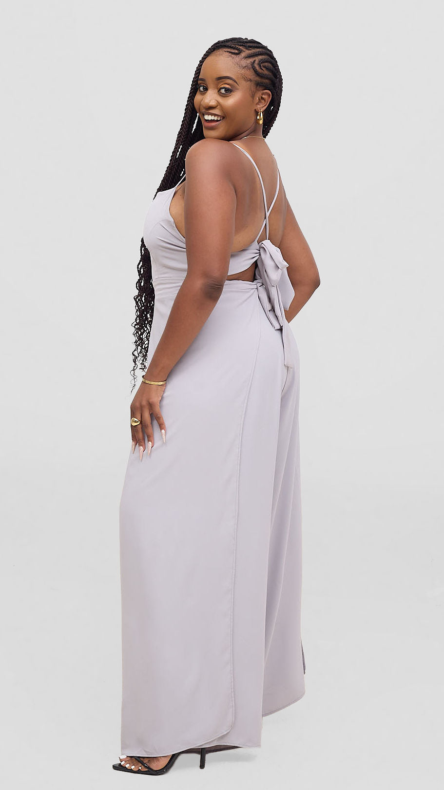 Amara Wrap Jumpsuit - Grey