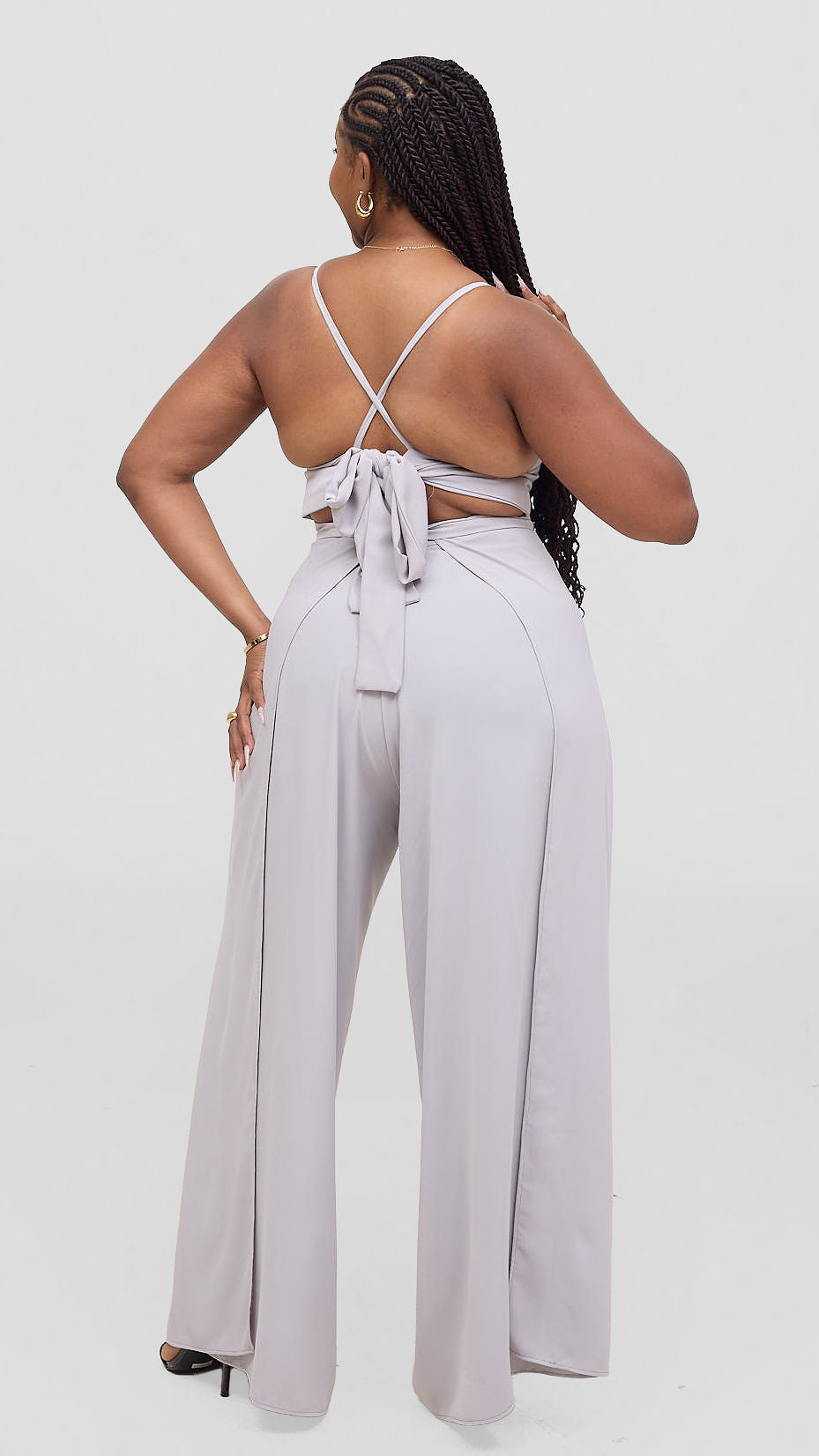 Amara Wrap Jumpsuit - Grey