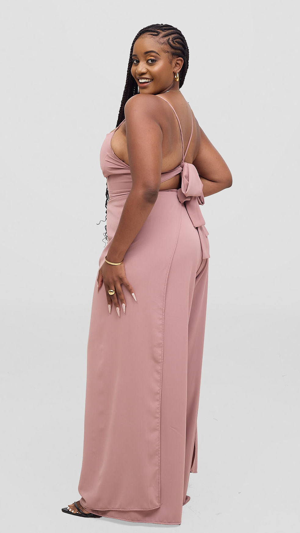 Amara Wrap Jumpsuit - Blush Pink