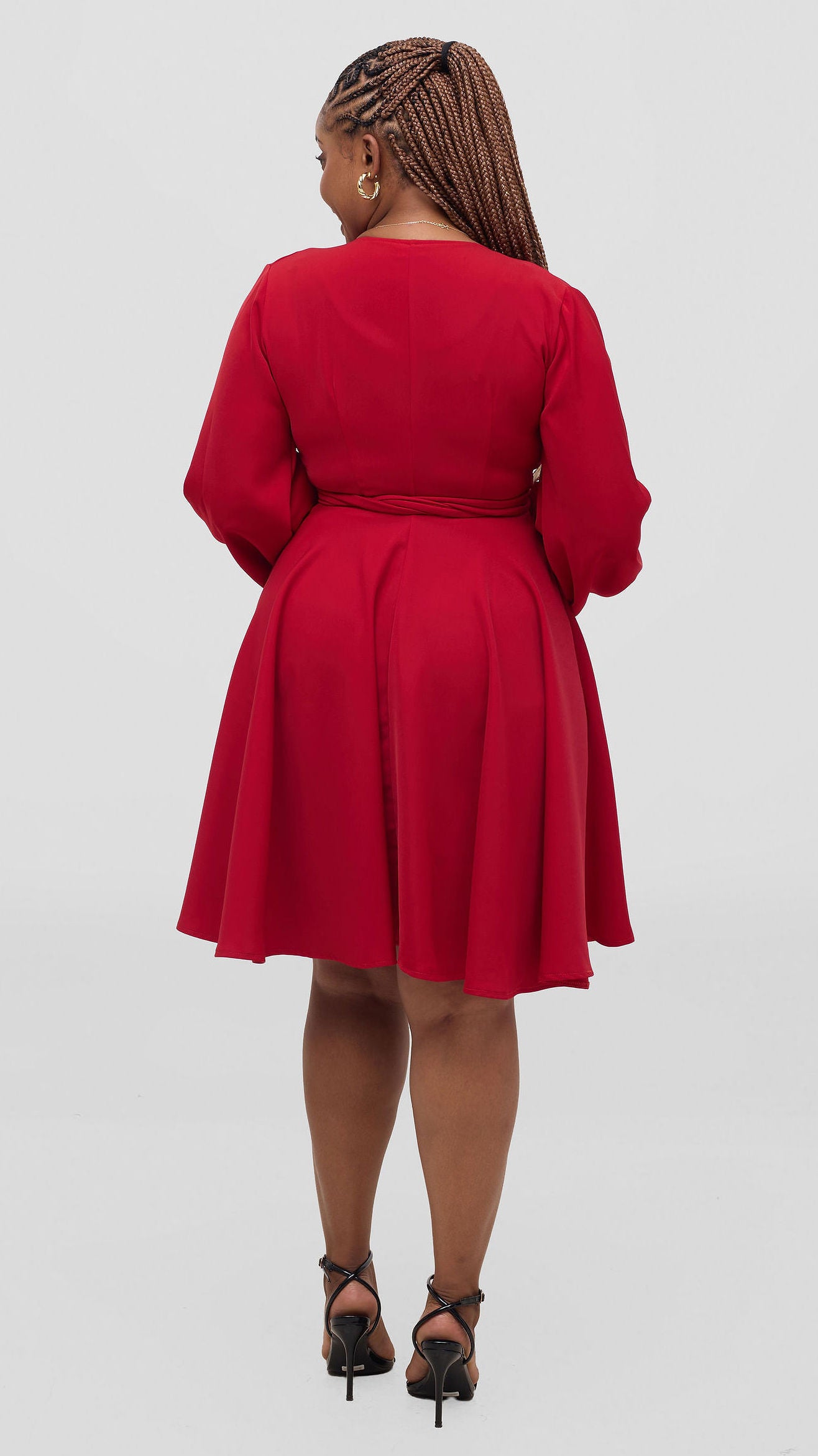 Adele Wrap Dress - Red