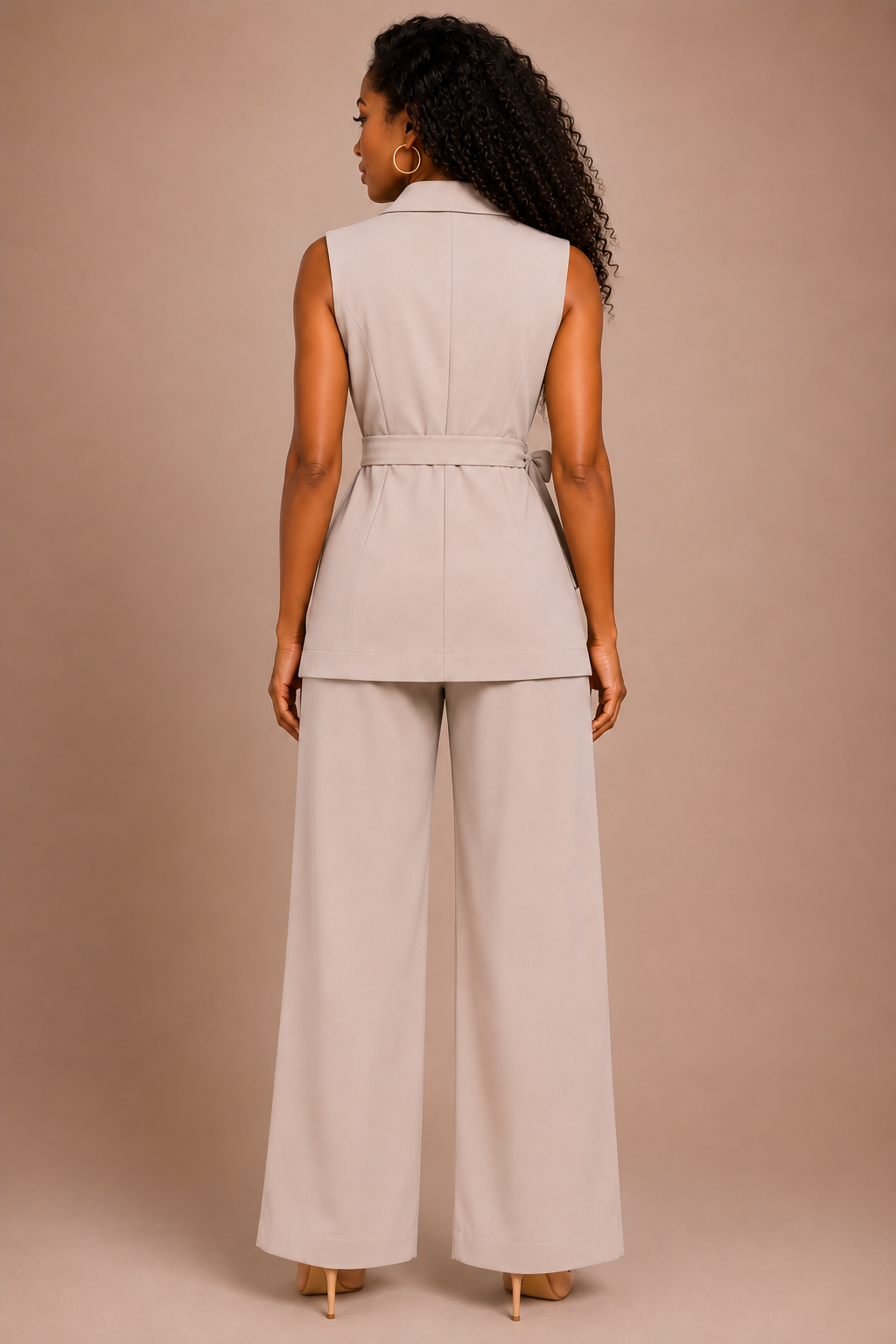 The Victoria Wide-Leg Pants - soft Beige