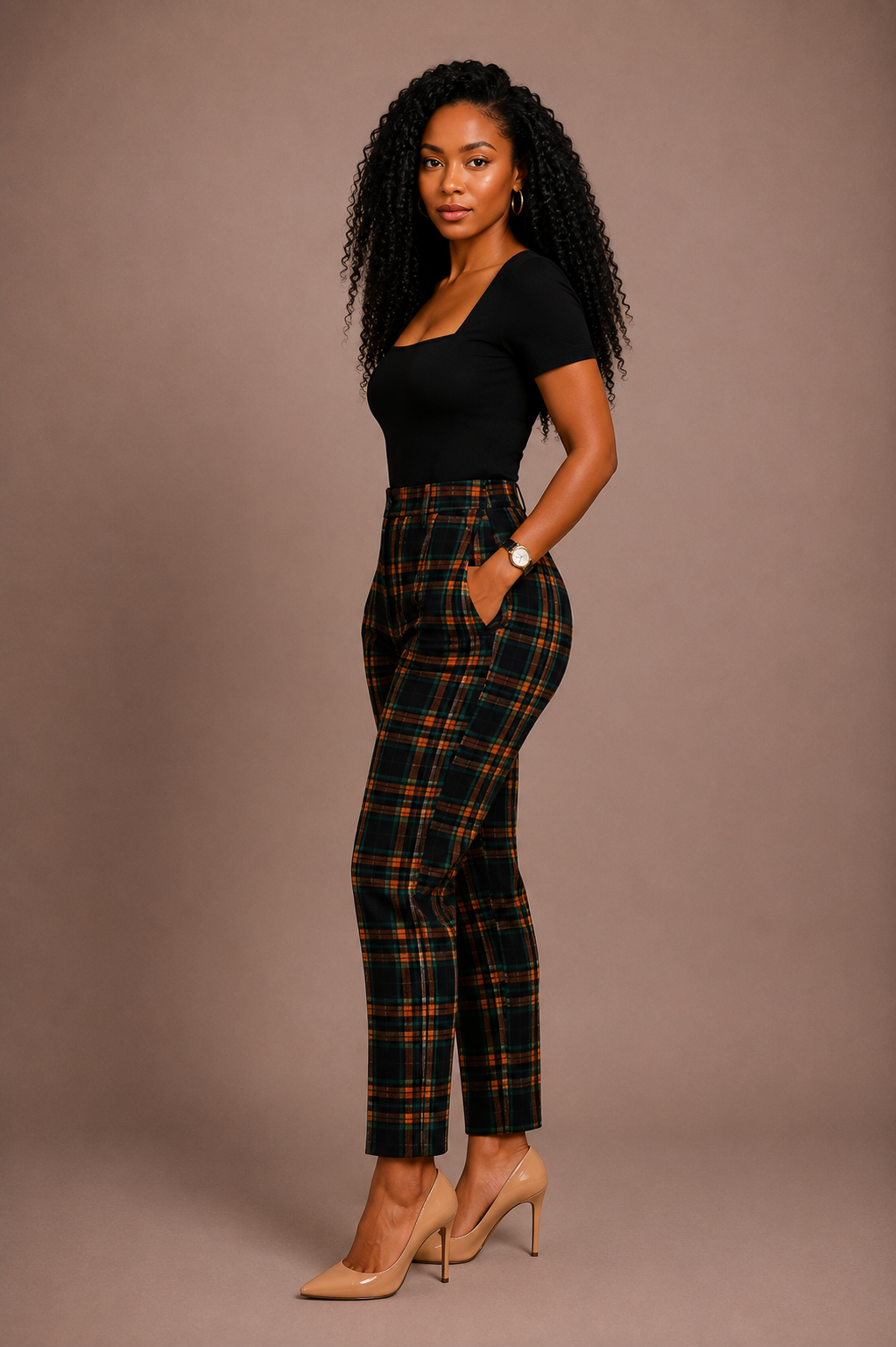 Joeline Official Pants- Checked