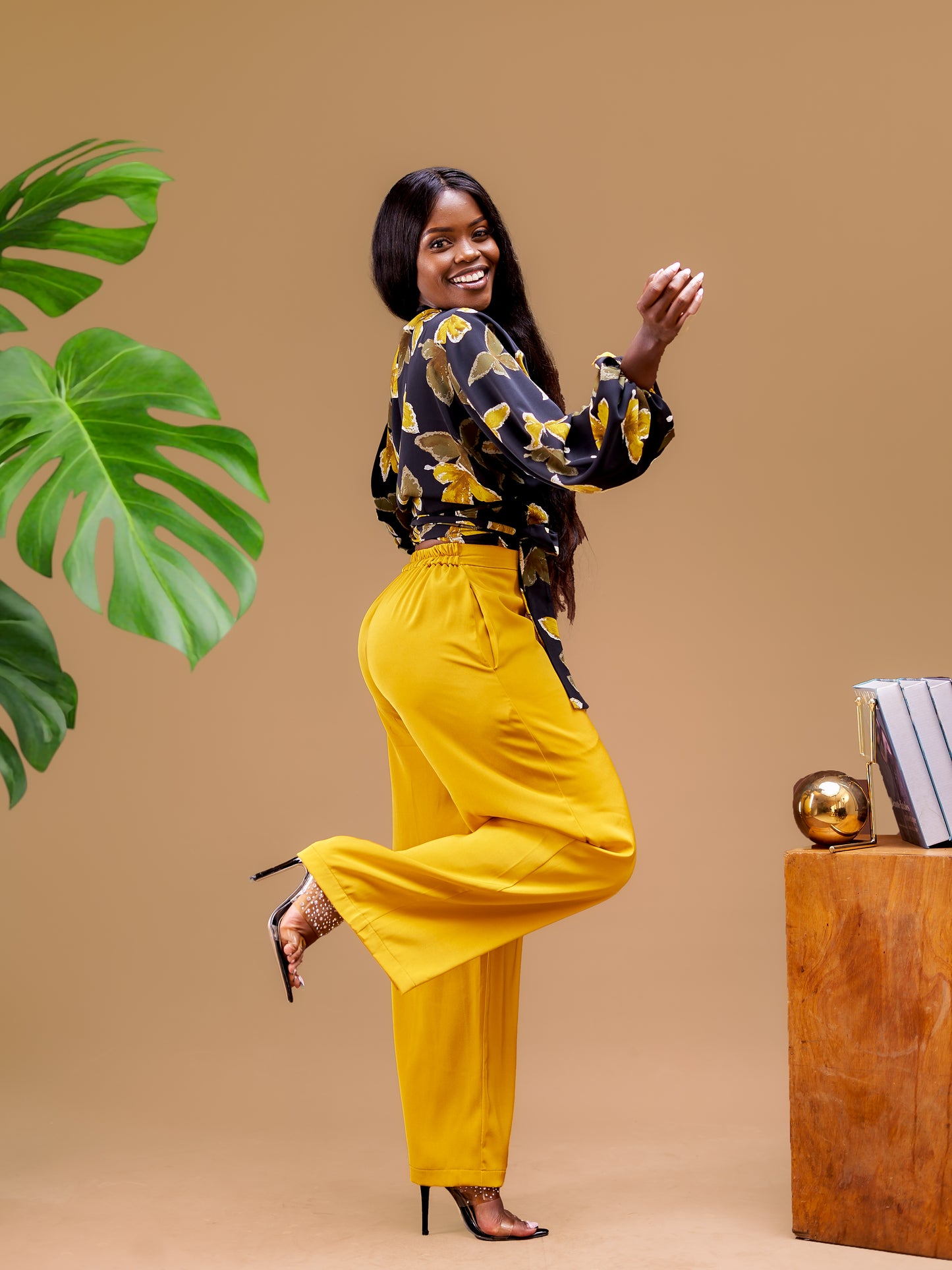 Jasmine Wrap Set - Golden Bloom Print