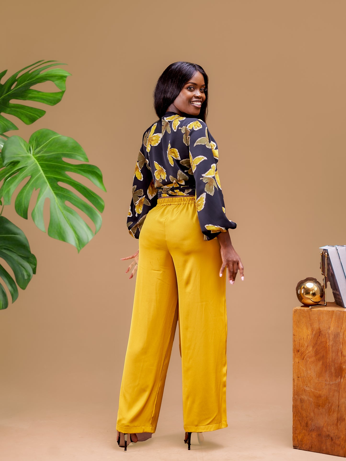 Jasmine Wrap Set - Golden Bloom Print