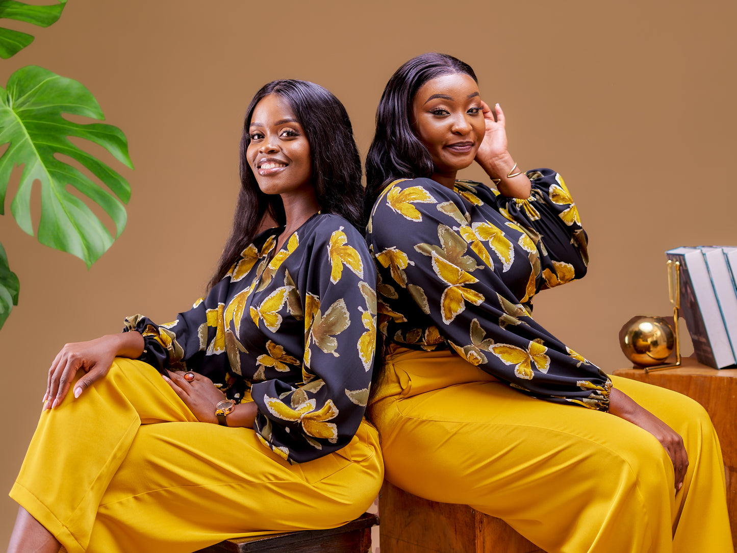 Jasmine Wrap Set - Golden Bloom Print