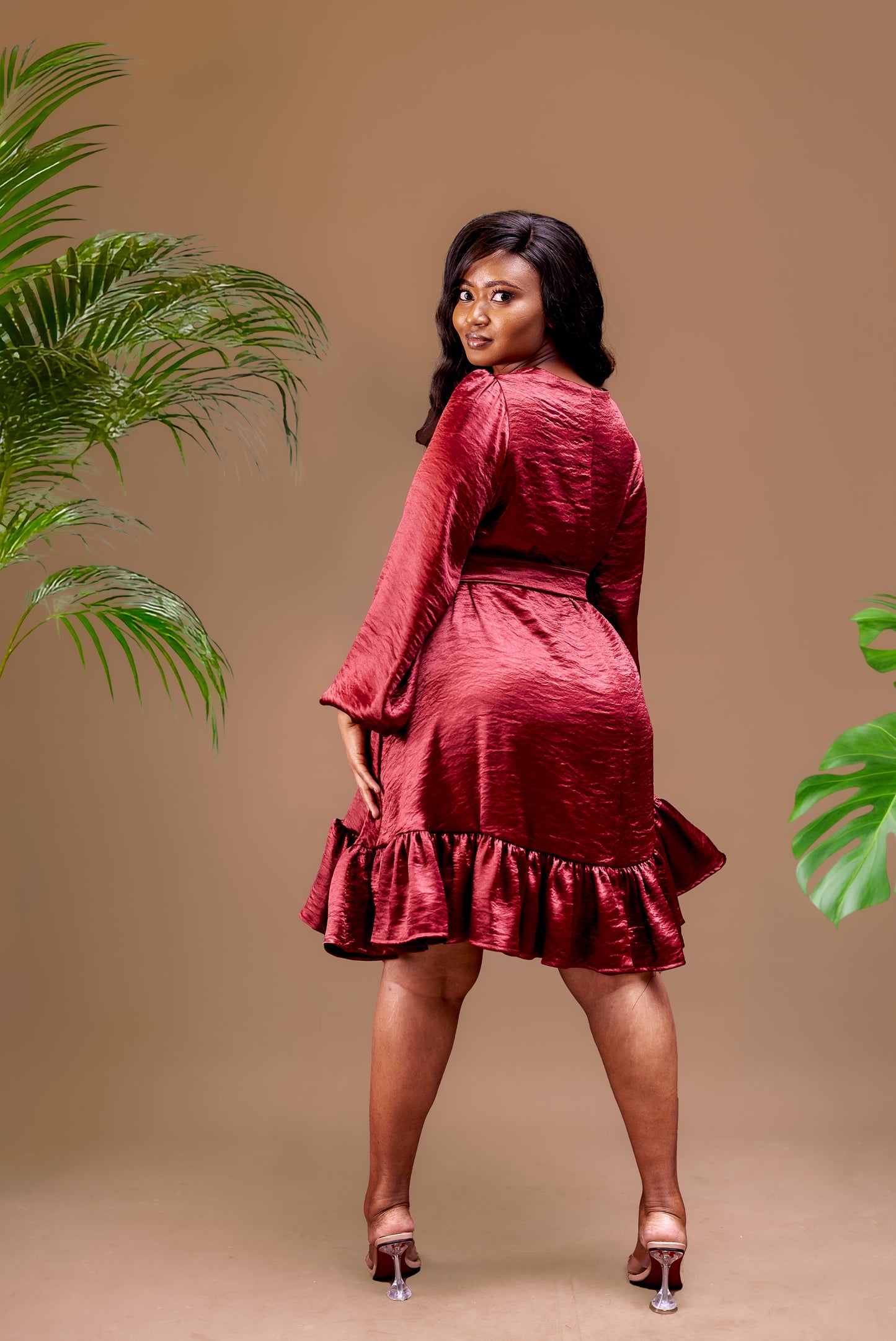 Valerie Shift Dress - Burgundy