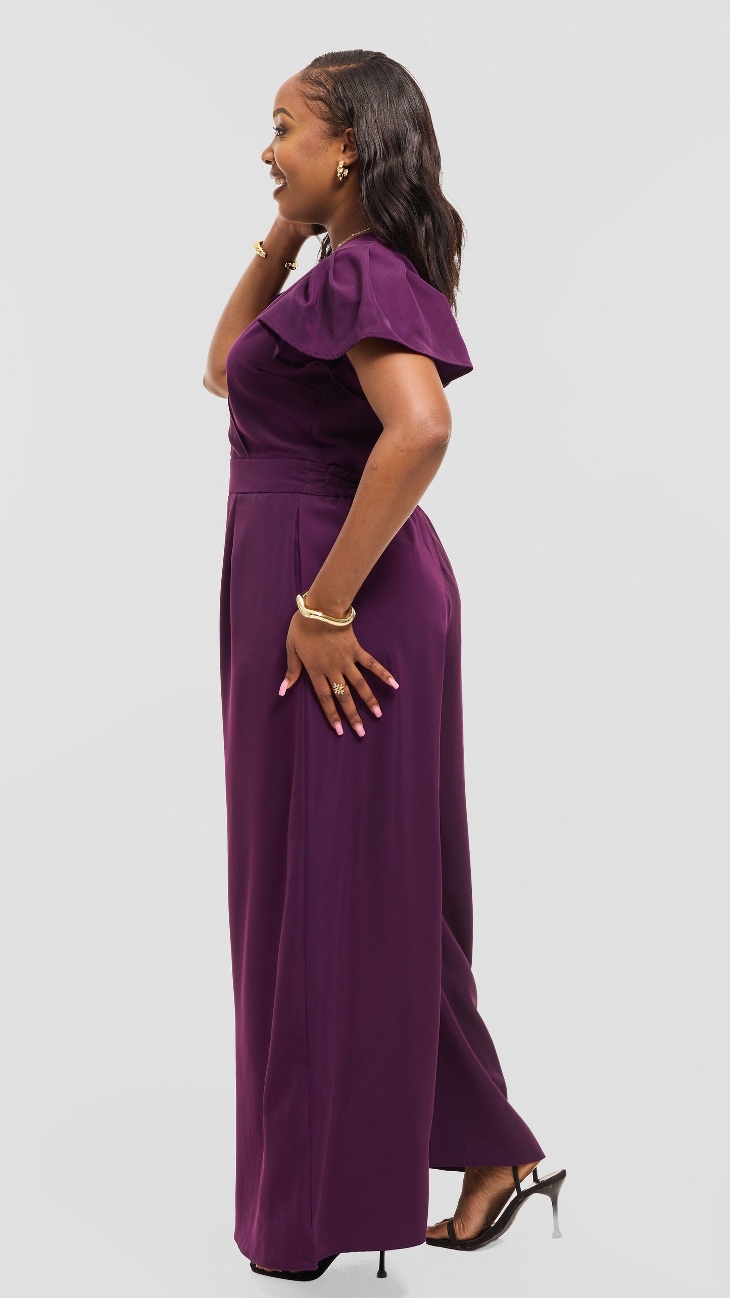 Ela Wide-Leg Jumpsuit - Blackcurrent