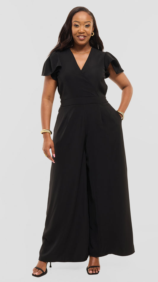 Ela Wide-Leg Jumpsuit - Black