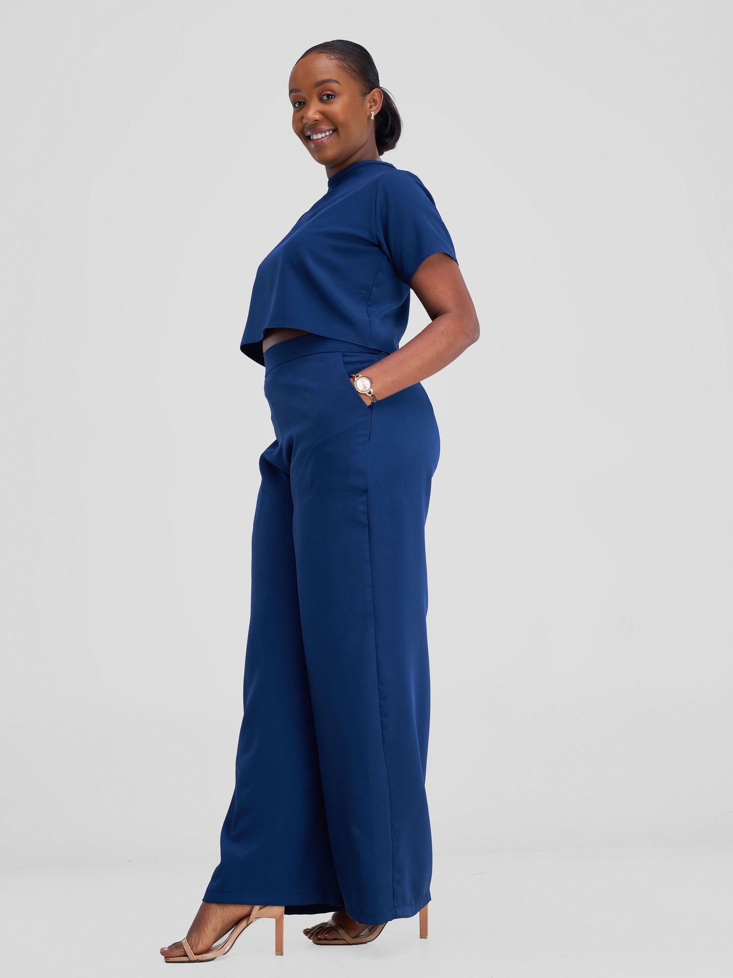 Zaria Two Piece Set - Navy Blue