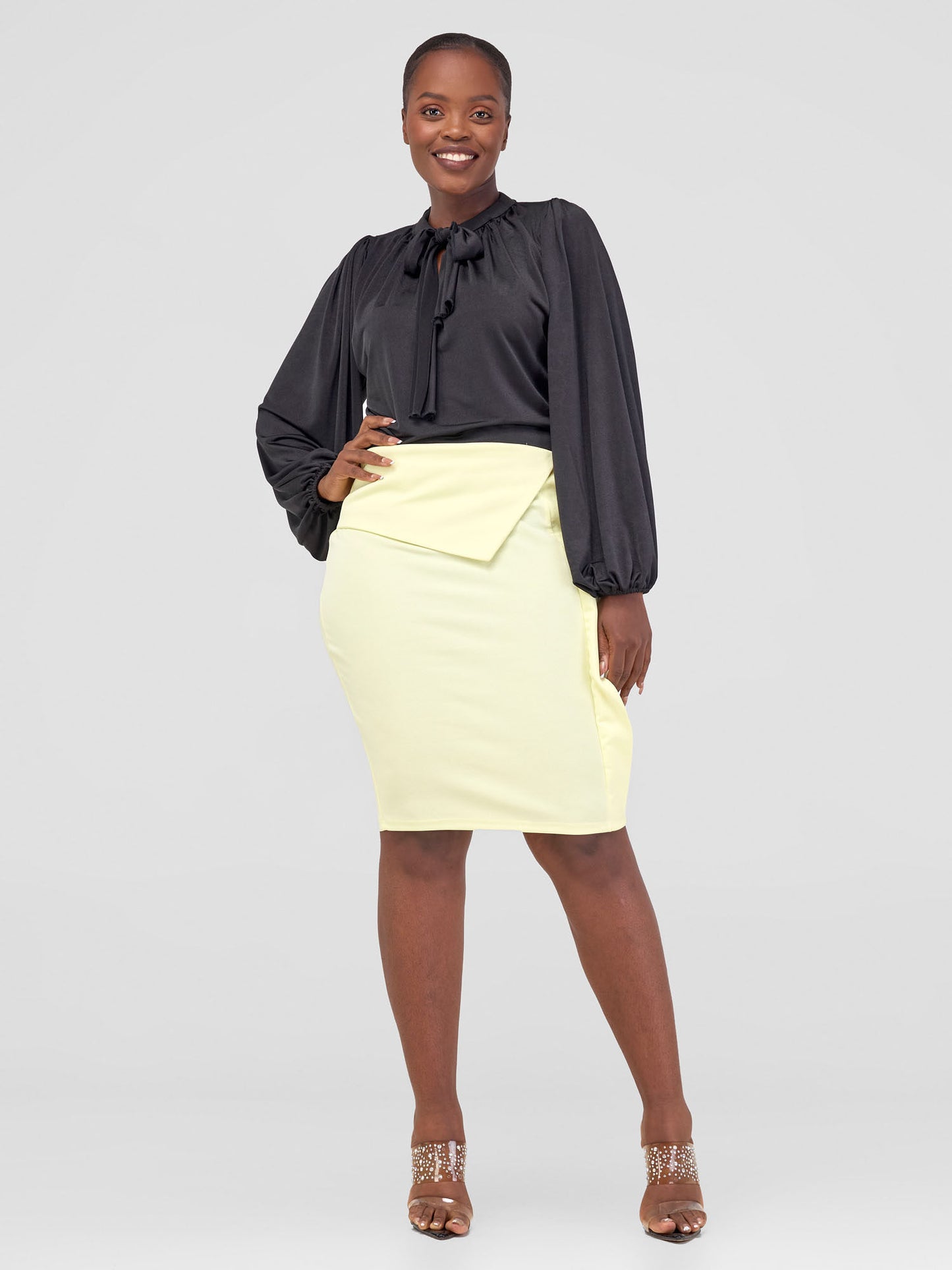 Lila Asymmetrical Skirt - Cream