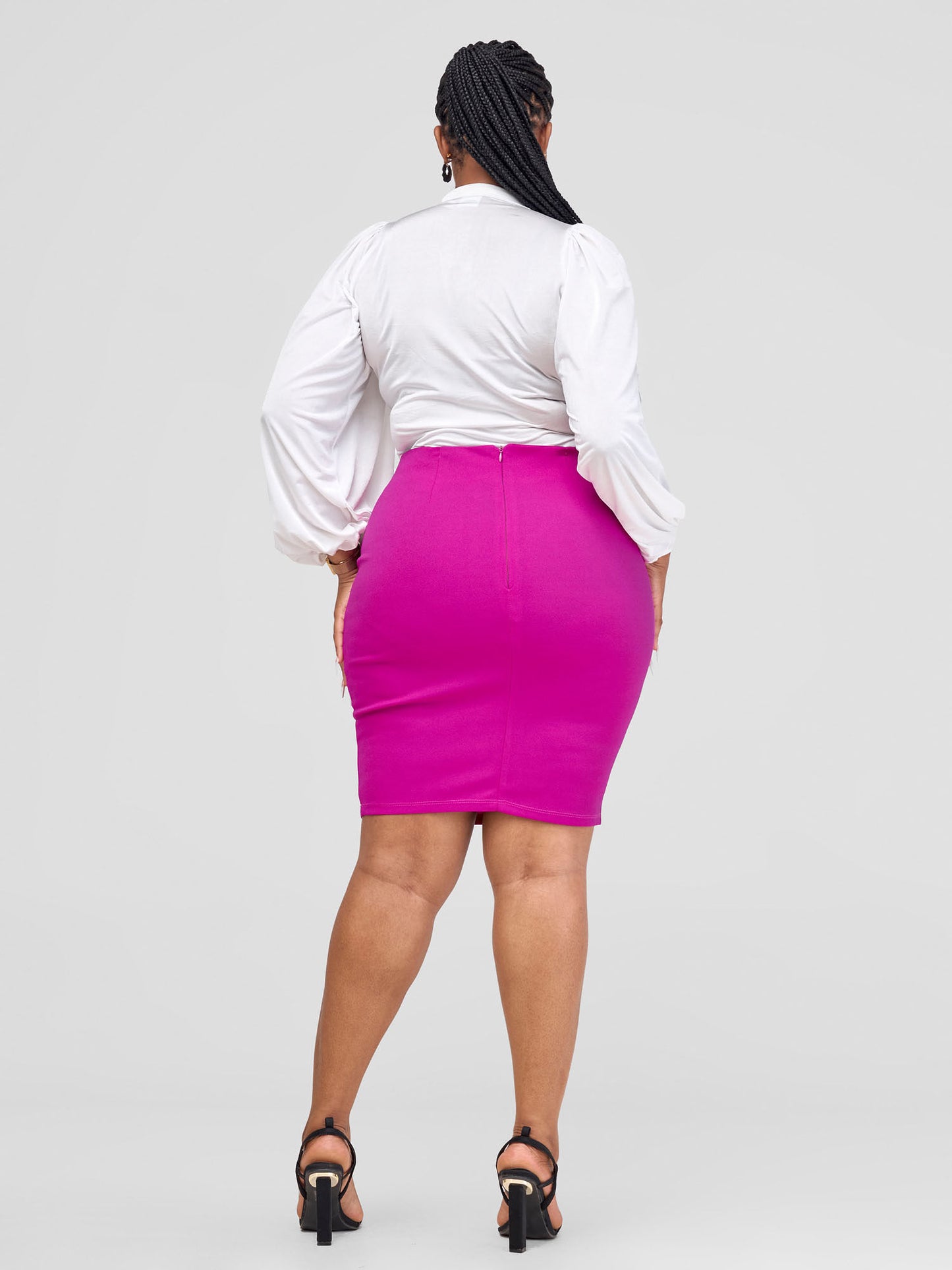 Lila Asymmetrical Skirt - Fuchsia