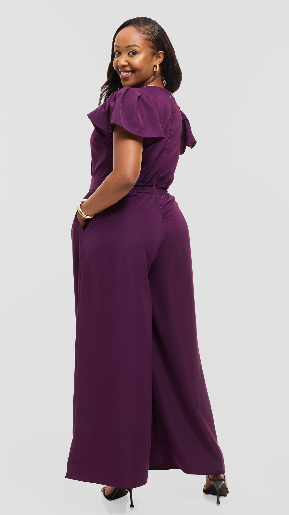 Ela Wide-Leg Jumpsuit - Blackcurrent