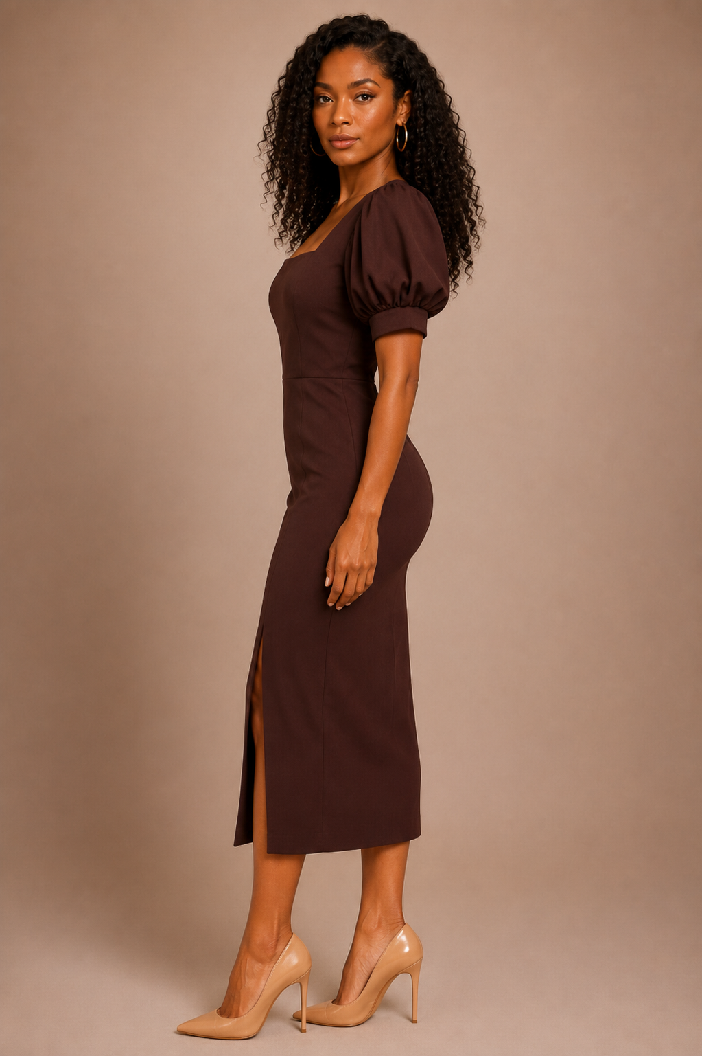 Selene Dress - Chocolate Brown