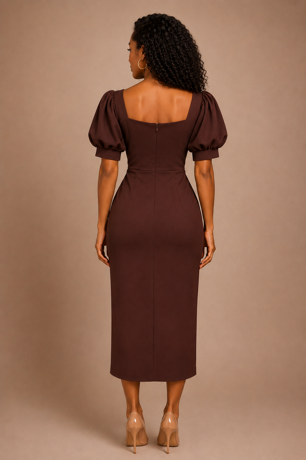 Selene Dress - Chocolate Brown