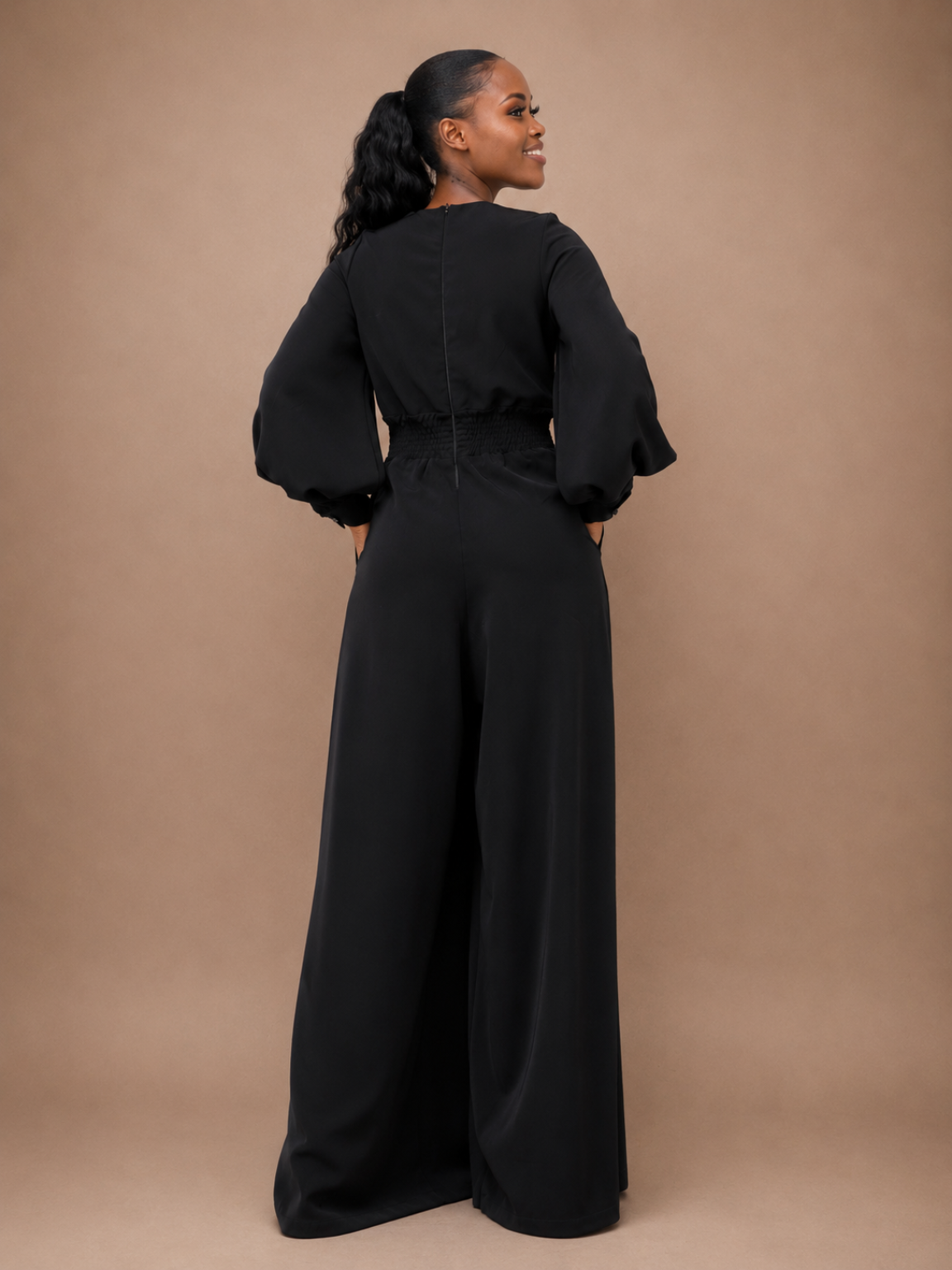 Nova Wide Leg Jumpsuit - Black