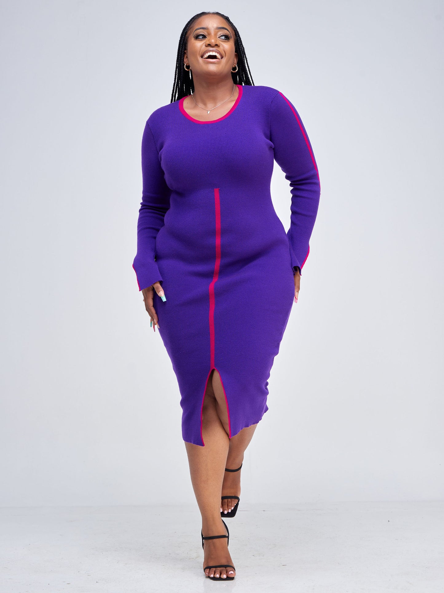 Zainabu Knit Dress - Purple