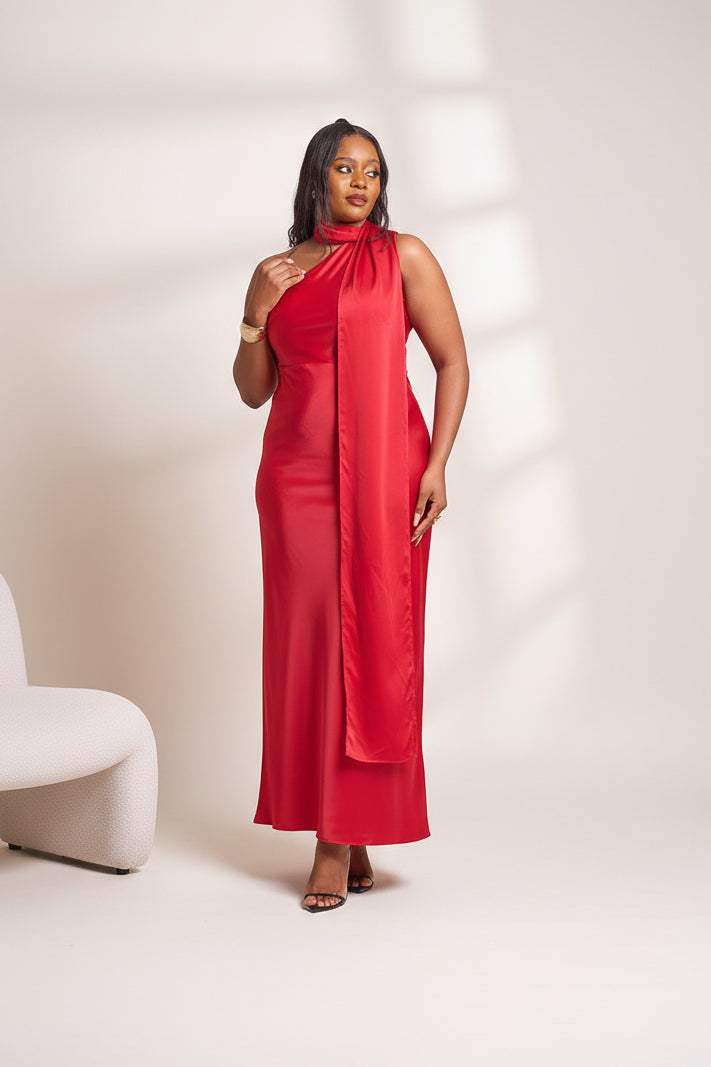 Clarisse Dress - Ruby Red
