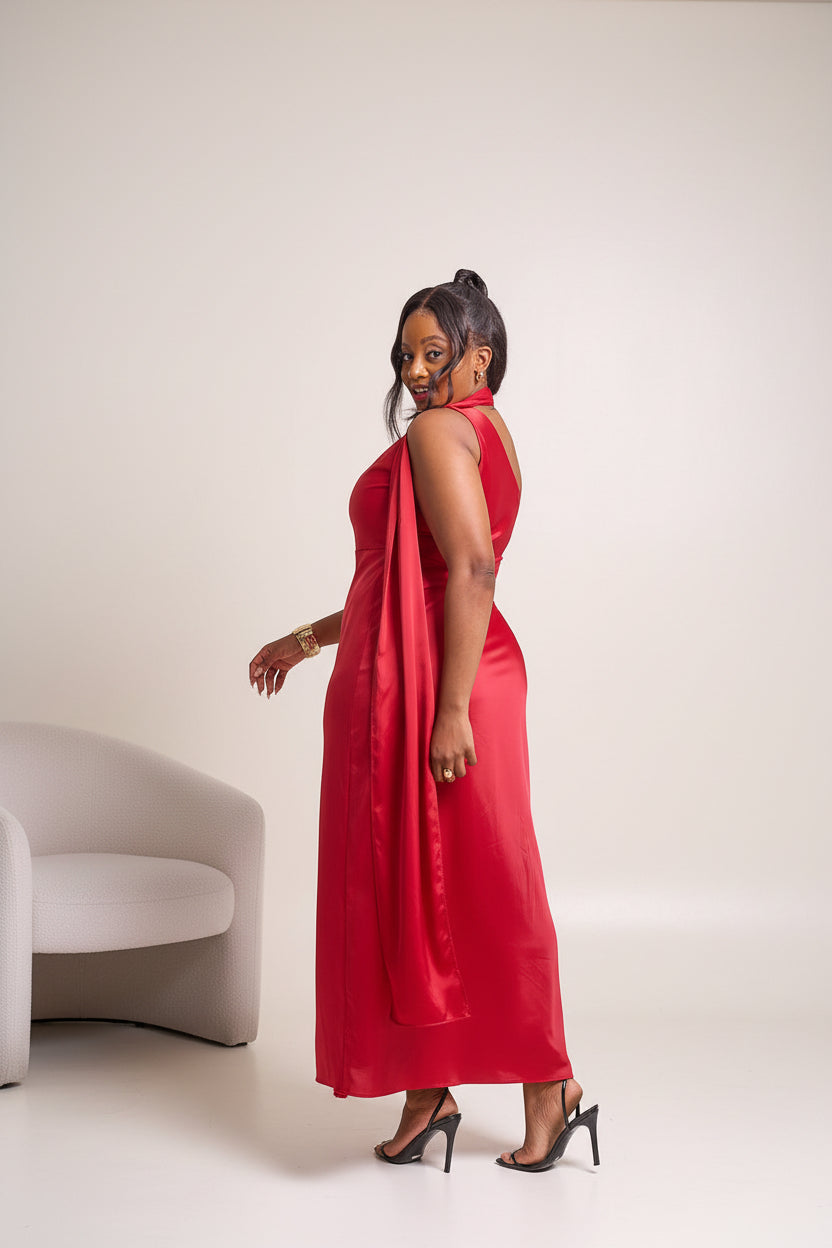 Clarisse Dress - Ruby Red