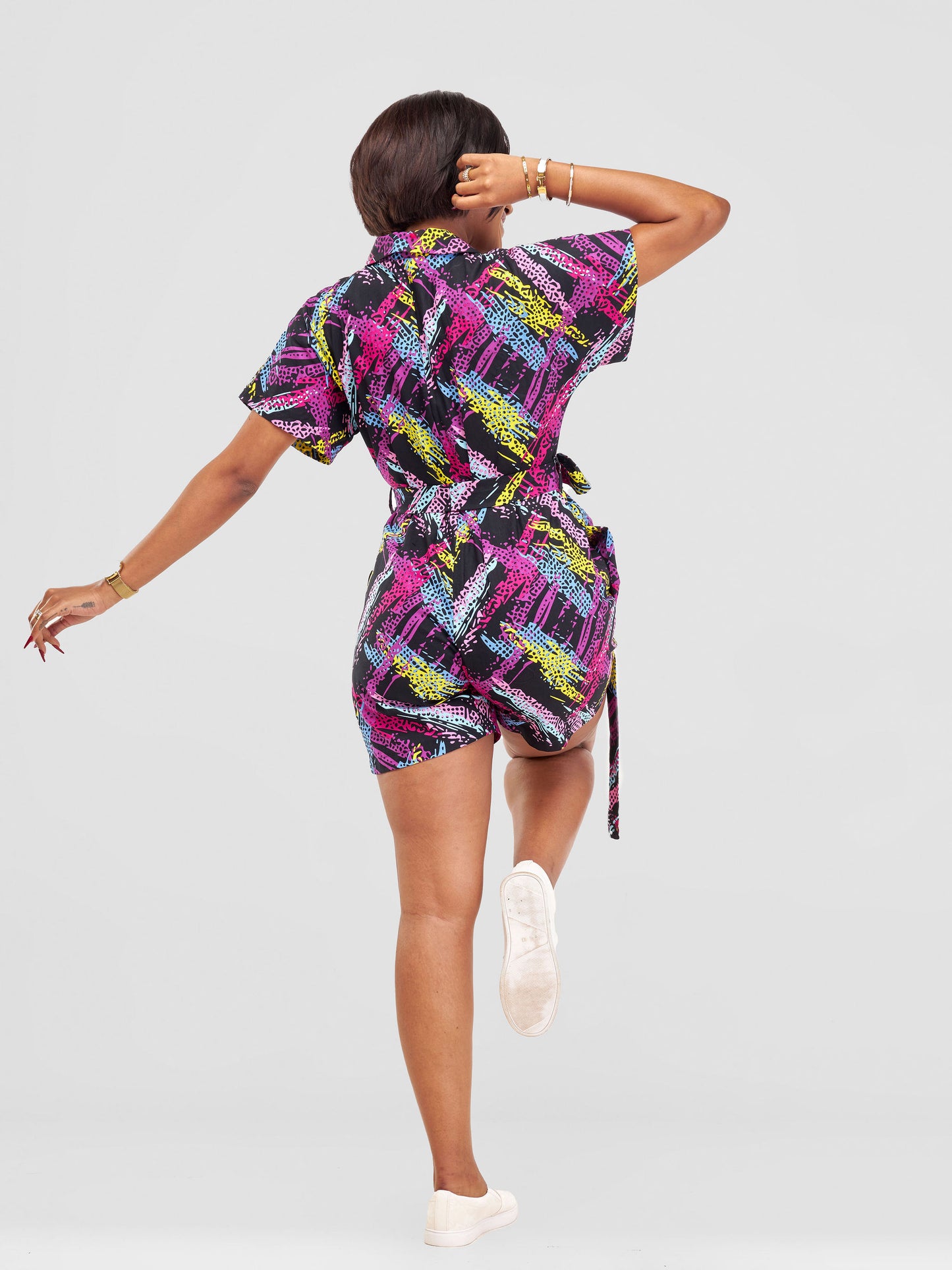 Zarina Fancy Romper- Ankara Print