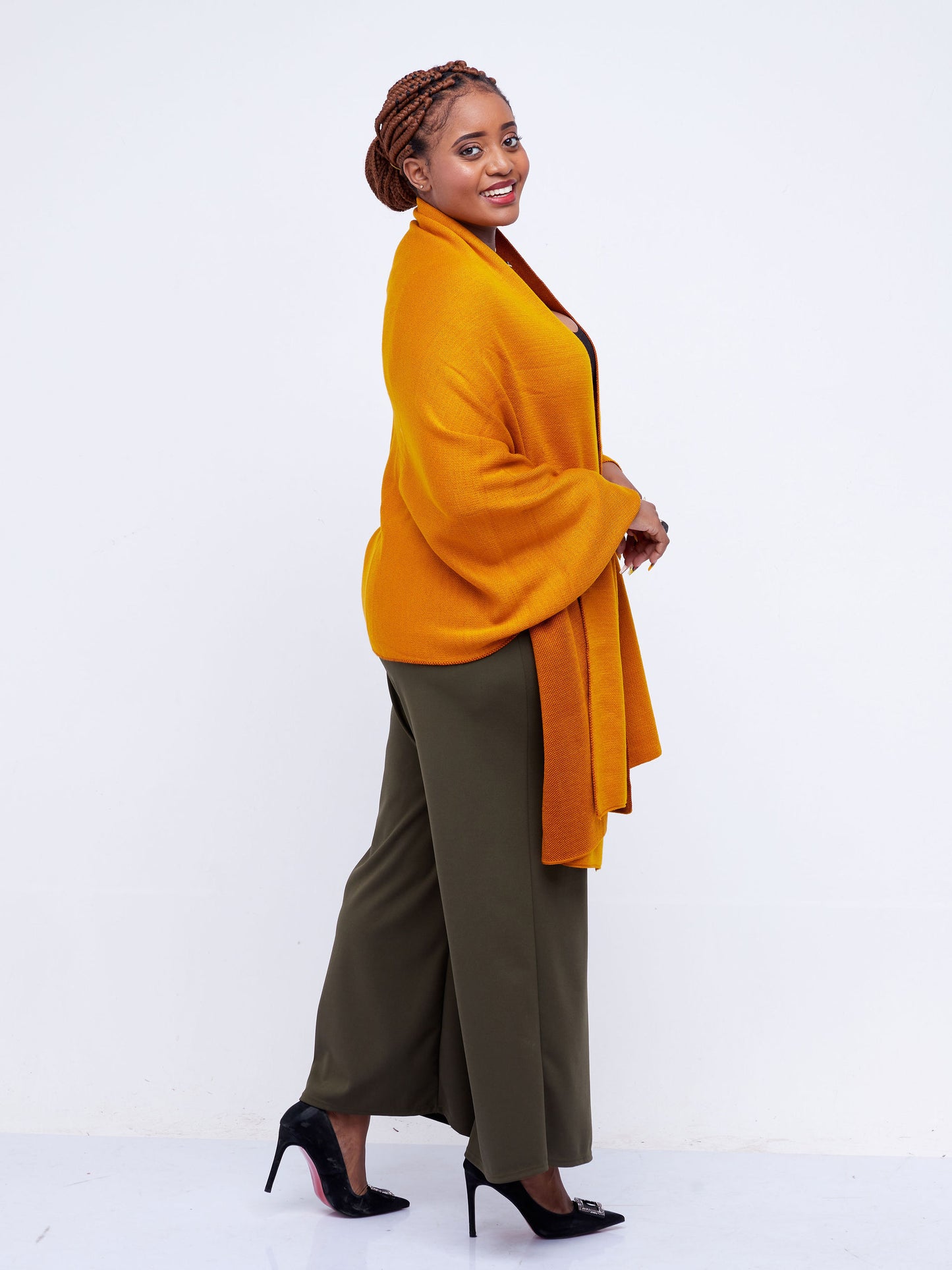 Elsie Glamour Zahra Hygge Shawl-Mustard