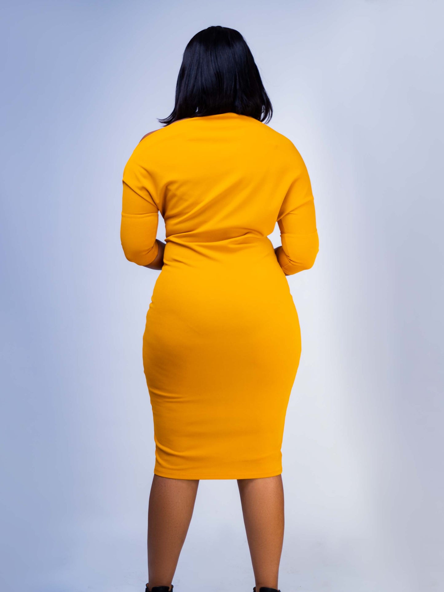 Juliette One-Shoulder Dress - Mustard